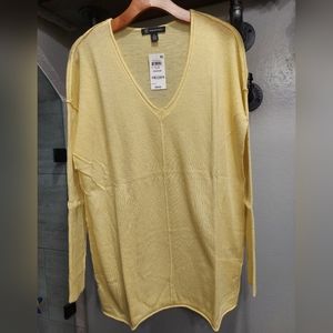 NWT INC V-Neck Sweater Yellow